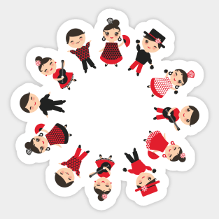 Spanish flamenco dancer Sticker